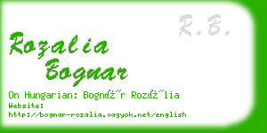 rozalia bognar business card